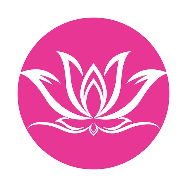 Icono de loto de Vector de belleza