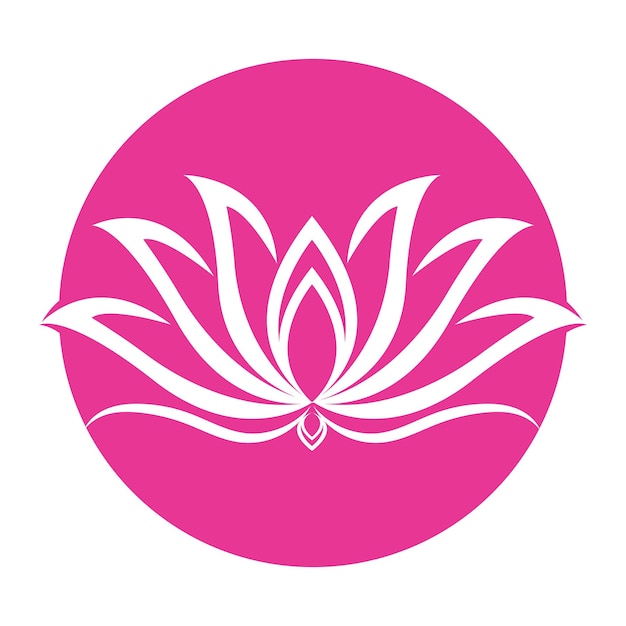 Icono de loto de Vector de belleza