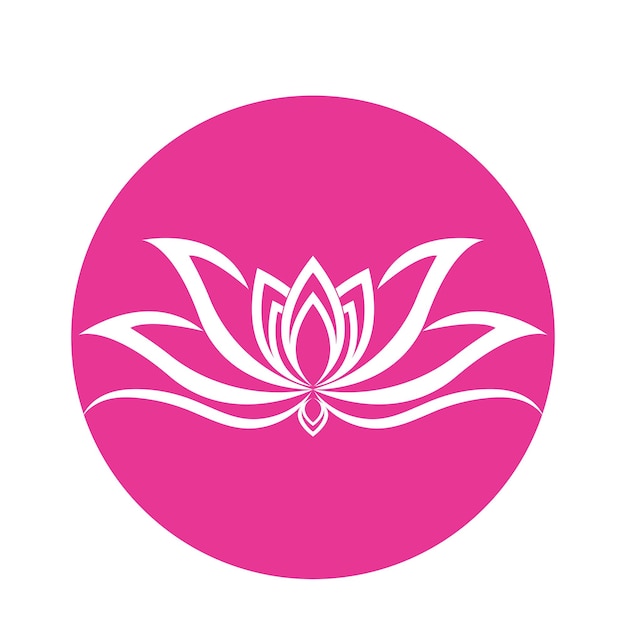 Icono de loto de Vector de belleza