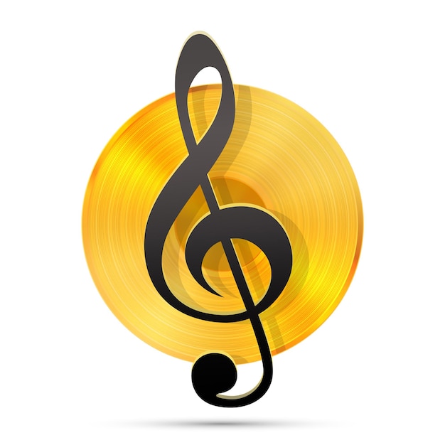 Icono de LP Record, objeto de música de gramófono, disco de vinilo, ilustración vectorial