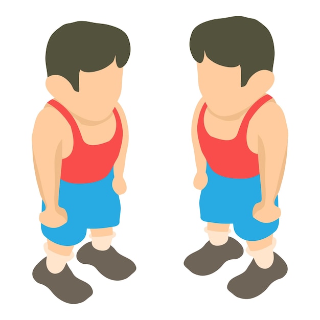 Icono de luchador Ilustración isométrica del icono de vector de luchador para web