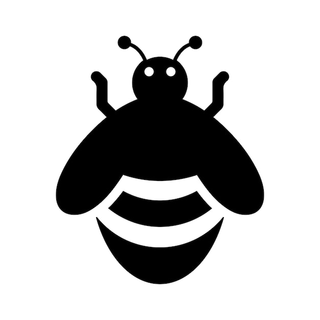 Icono de luciérnaga animal gráficos vectoriales en negro