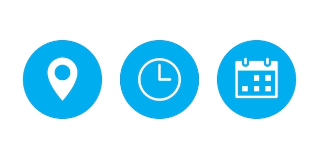 icono de lugar y hora