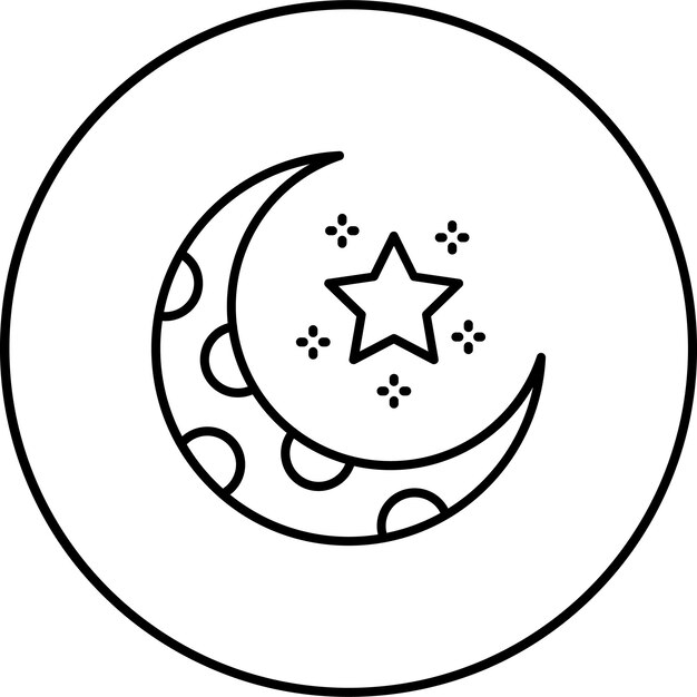 Icono de la luna creciente