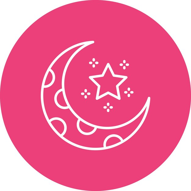 Icono de la luna creciente