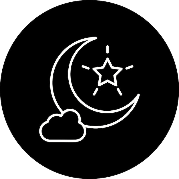 Icono de la luna creciente