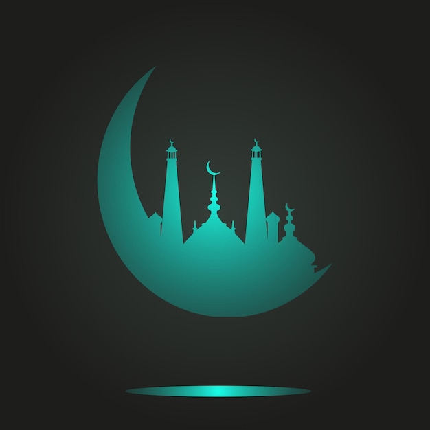 Icono de la luna ramadan mubarak vector