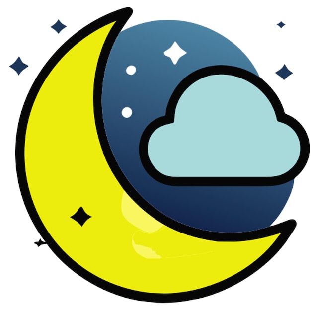 Vector icono de la luna