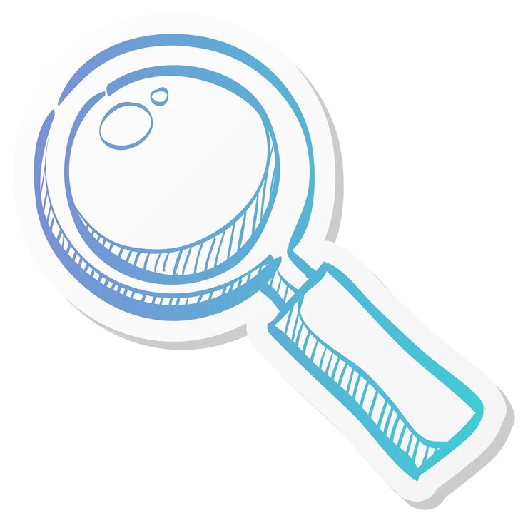 Vector icono de lupa dibujado a mano