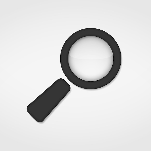 Icono de lupa gris ilustración vectorial eps10