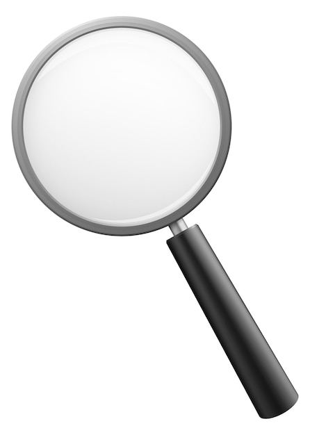 Icono de lupa herramienta óptica realista símbolo de búsqueda