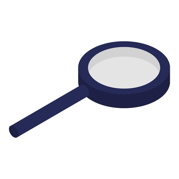 Icono de lupa de inicio Isométrico del icono de vector de lupa de inicio para diseño web aislado sobre fondo blanco
