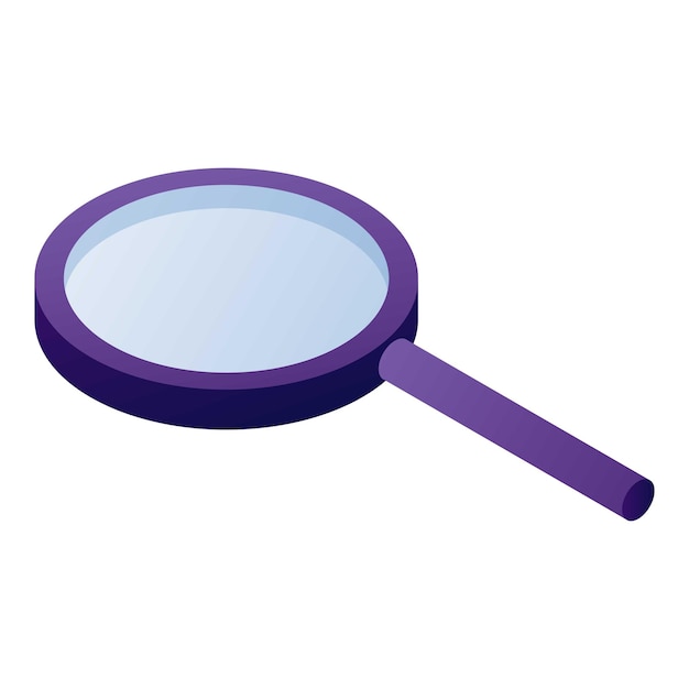 Icono de lupa Isométrico de icono de vector de lupa para diseño web aislado sobre fondo blanco