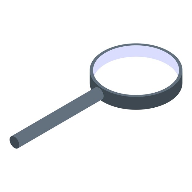 Icono de lupa Isométrico de icono de vector de lupa para diseño web aislado sobre fondo blanco