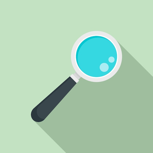 Icono de lupa de laboratorio Ilustración plana del icono de vector de lupa de laboratorio para diseño web