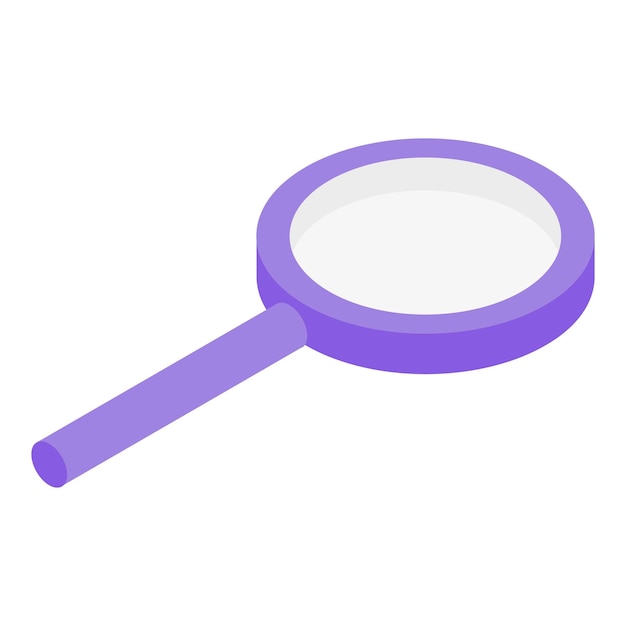 Icono de lupa de mano Isométrico de icono de vector de lupa de mano para diseño web aislado sobre fondo blanco
