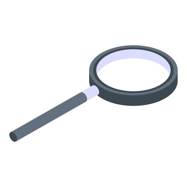 Icono de lupa médica Isométrica del icono de vector de lupa médica para diseño web aislado sobre fondo blanco