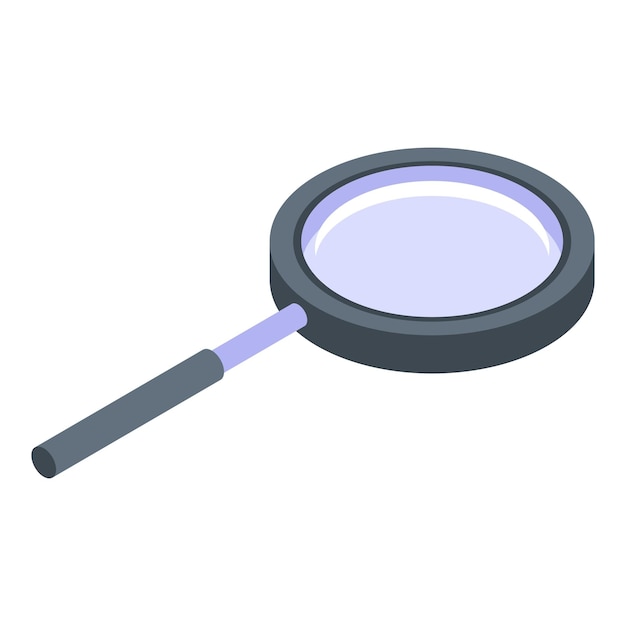 Icono de lupa médica Isométrica del icono de vector de lupa médica para diseño web aislado sobre fondo blanco