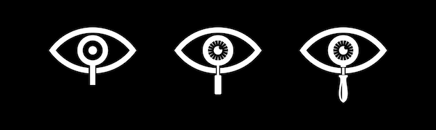 Icono de lupa de ojoConcepto de lupa de ojos moderno Ilustración aislada vectorial para diseño web