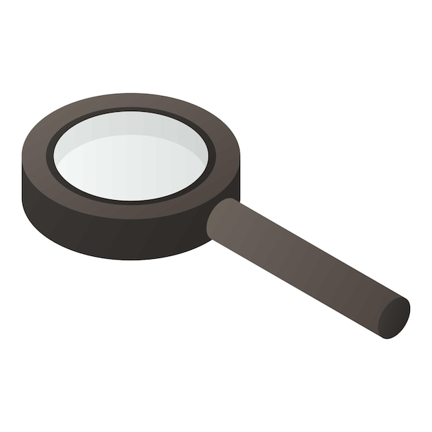 Icono de lupa pequeña Isométrico de icono de vector de lupa pequeña para diseño web aislado sobre fondo blanco