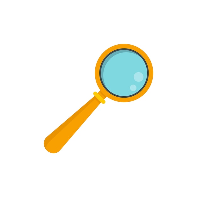 Icono de lupa de reparación Ilustración plana del icono de vector de lupa de reparación aislado sobre fondo blanco