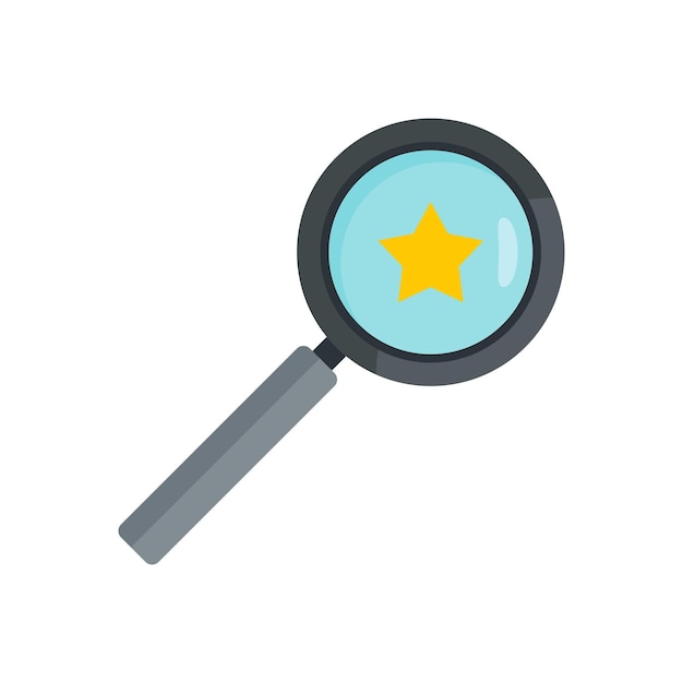 Icono de lupa de videojuego Ilustración plana del icono de vector de lupa de videojuego aislado sobre fondo blanco