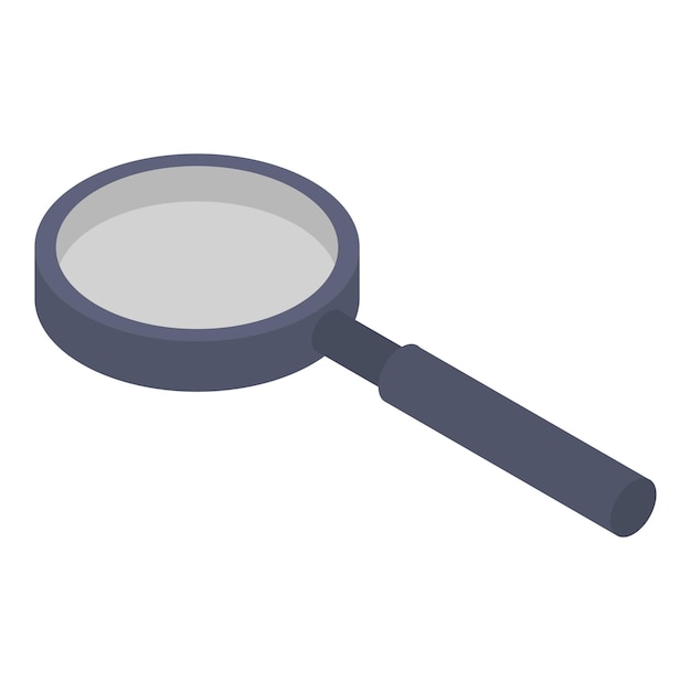 Icono de lupa de zoom Isométrico de icono de vector de lupa de zoom para diseño web aislado sobre fondo blanco