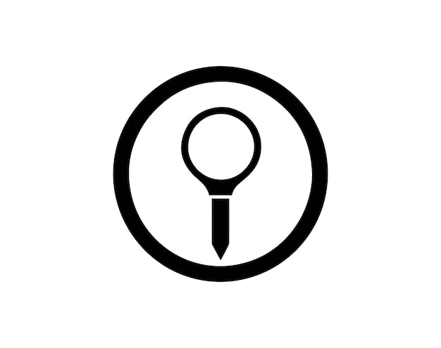 Ícono de lúpula Símbolo de búsqueda Estilo de diseño plano