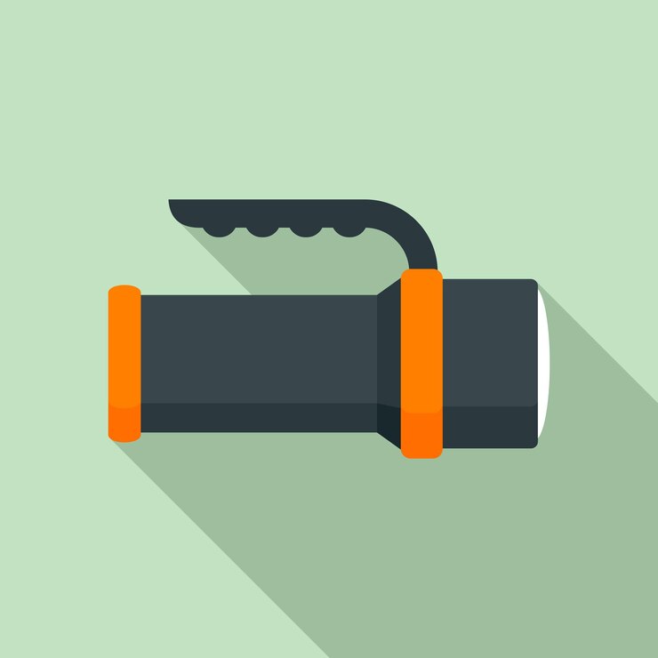 Vector icono de luz de buceo ilustración plana del icono de vector de luz de buceo para diseño web