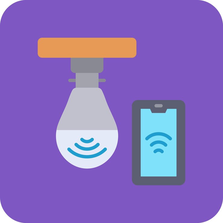 Vector icono de luz inteligente