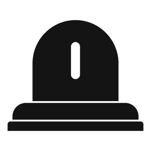 Icono de luz intermitente de la policía Ilustración simple del icono de vector de luz intermitente de la policía para diseño web aislado sobre fondo blanco