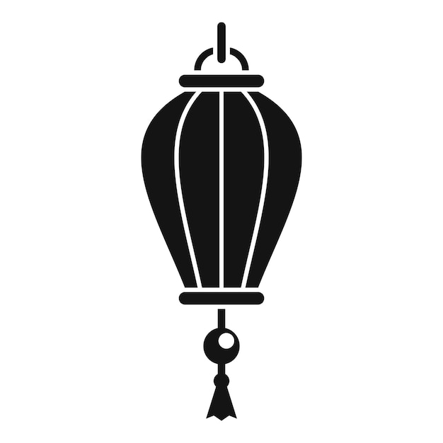 Icono de luz de linterna china Ilustración simple del icono de vector de luz de linterna china para diseño web aislado sobre fondo blanco