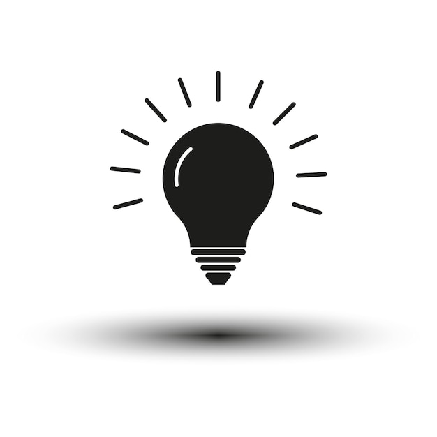 Icono de luz o lámpara símbolo de idea creativa ilustración vectorial eps 10 imagen de stock
