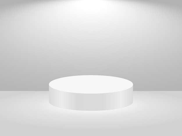 Vector icono de luz de podio redondo lugar de escenario 3d vacío pedestal símbolo circular para presentación