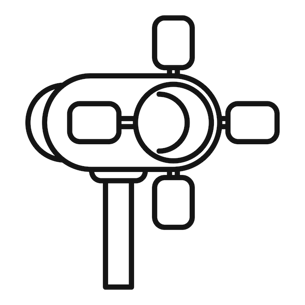 Icono de luz de punto de TV Contorno icono de vector de luz de punto de TV para diseño web aislado sobre fondo blanco
