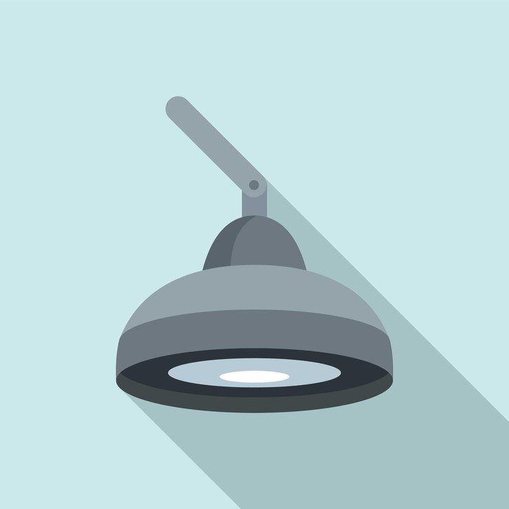 Vector icono de luz quirúrgica de cuidado ilustración plana del icono de vector de luz quirúrgica de cuidado para diseño web