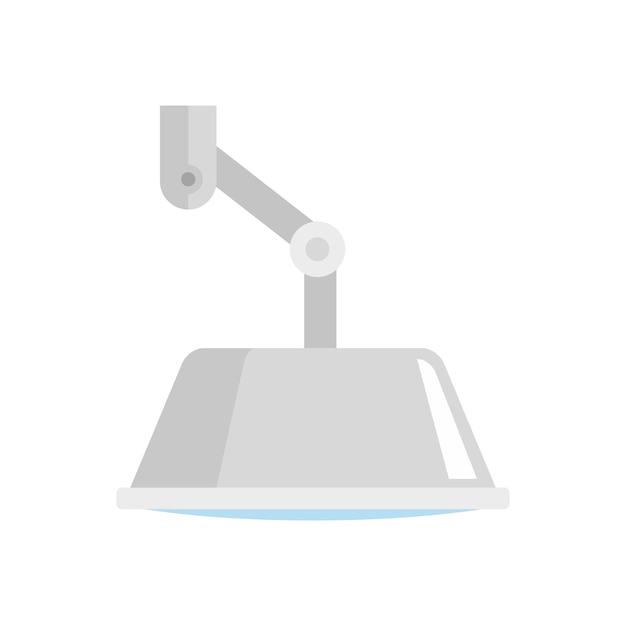 Icono de luz quirúrgica de habitación Ilustración plana del icono de vector de luz quirúrgica de habitación aislado sobre fondo blanco