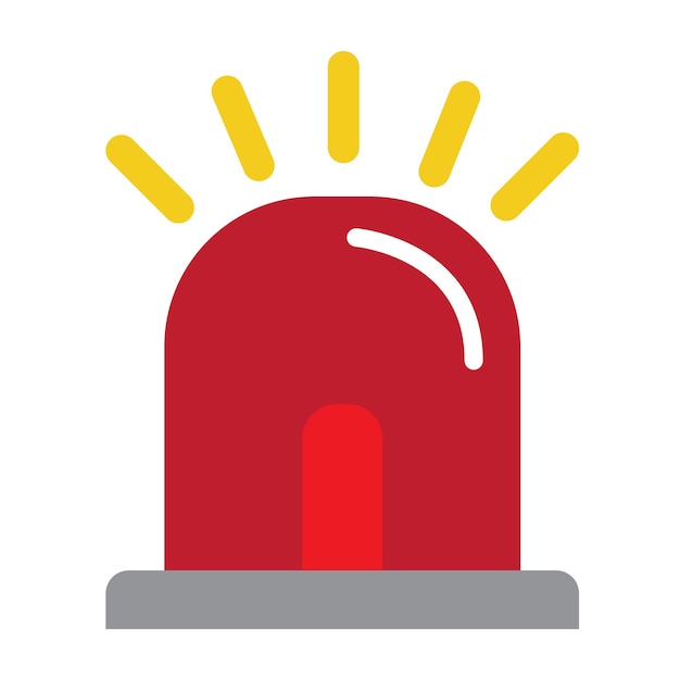 El icono de la luz roja de alerta de emergencia SOS