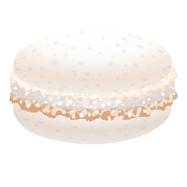 Icono de macarrón de cacao con leche Caricatura de icono de vector de macarrón de cacao con leche para diseño web aislado sobre fondo blanco