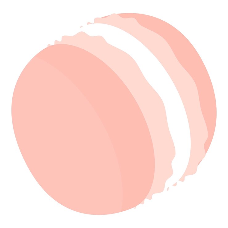 Vector icono de macarrón rosa isométrico de icono de vector de macarrón rosa para diseño web aislado sobre fondo blanco