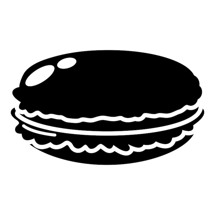 Vector icono de macarrones ilustración simple del icono de vector de macarrones para web