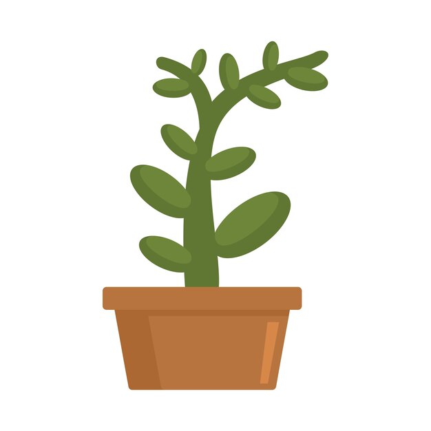 Icono de maceta de árbol de dinero Ilustración plana del icono de vector de maceta de árbol de dinero para diseño web