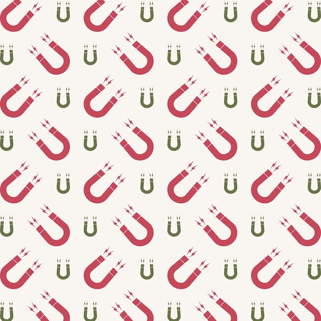 Icono magnético de moda patrón repetitivo colorido fondo de ilustración vectorial multicolor