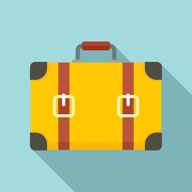 Ícono de maleta de viaje Ilustración plana del ícono vectorial de maleta para diseño web