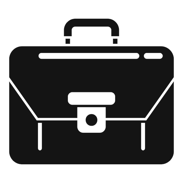 Icono de maletín de agente vector simple Soporte de servicio Centro de llamadas