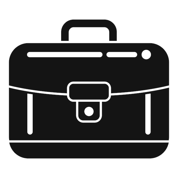Icono de maletín de cliente simple vector Sistema de plataforma Sistema de conocimiento