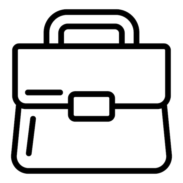 Icono de maletín de colaboración empresarial Icono de vector de maletín de colaboración empresarial de esquema para diseño web aislado sobre fondo blanco