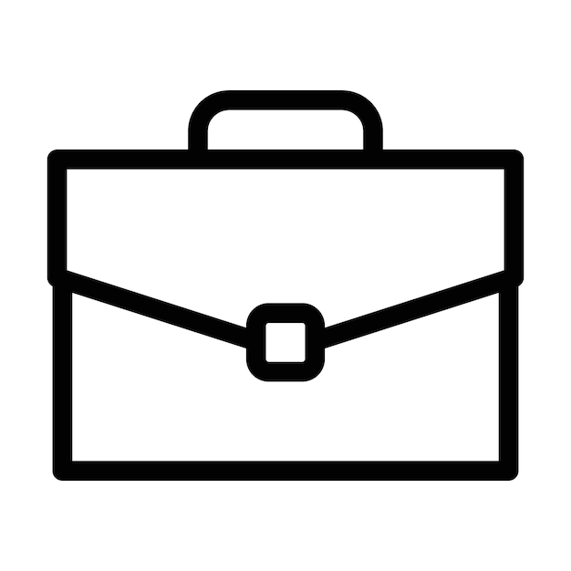 El icono del maletín es un signo de conjunto de contornos.