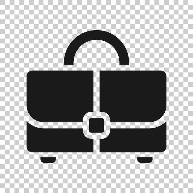Icono del maletín en estilo plano Ilustración vectorial de la bolsa de un hombre de negocios en un fondo blanco aislado Concepto de negocio de cartera