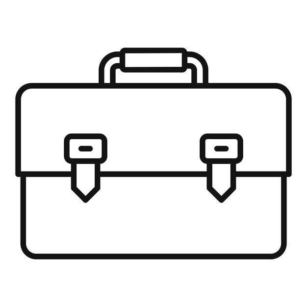 Icono de maletín estimador Icono de vector de maletín estimador de esquema para diseño web aislado sobre fondo blanco